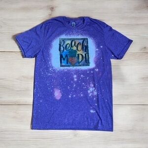 Womens medium beach mode gildan bleached tee shirt diy NWOT